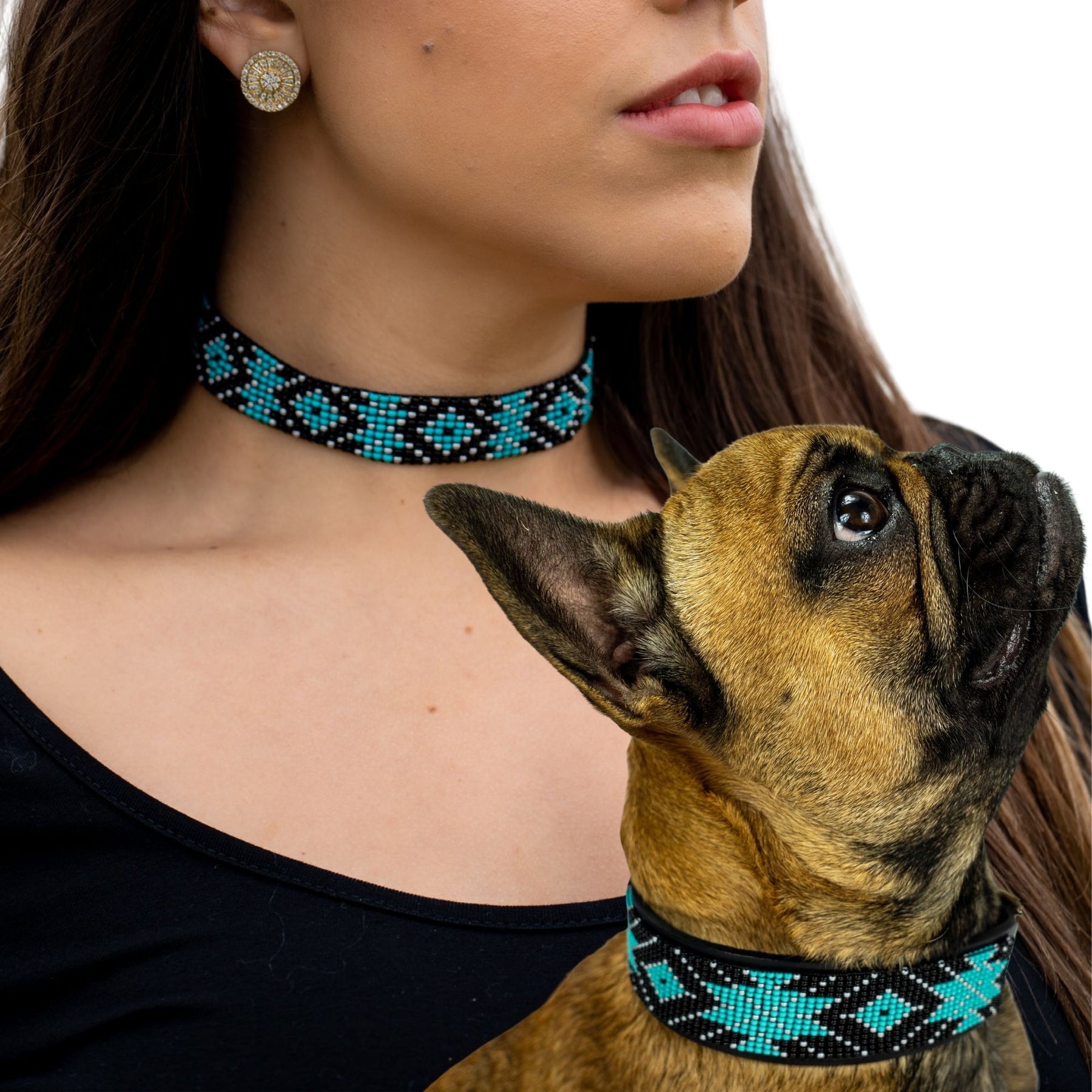 chenyesun collar choker with leash, punk soft leather adjustable choker,  o-ring neck collar necklace dog collars spiked rivet